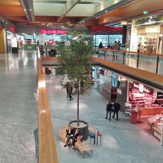 Shopping mall design with plants in Mongolia - iXtenso – retail trends