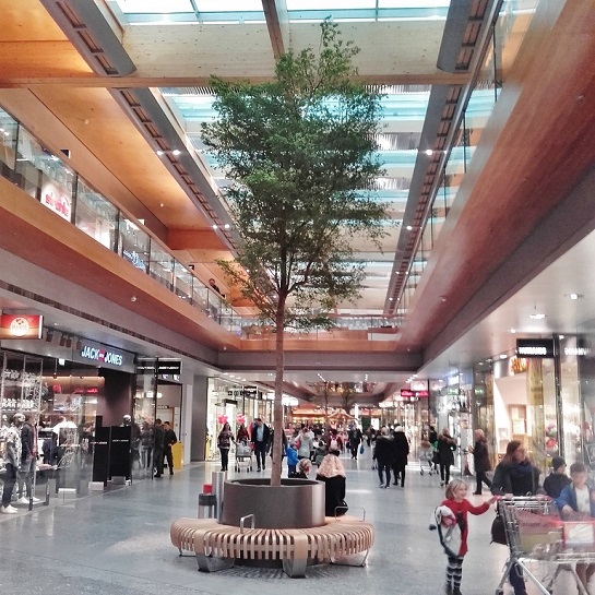Shopping mall design with plants in Mongolia - iXtenso – retail trends