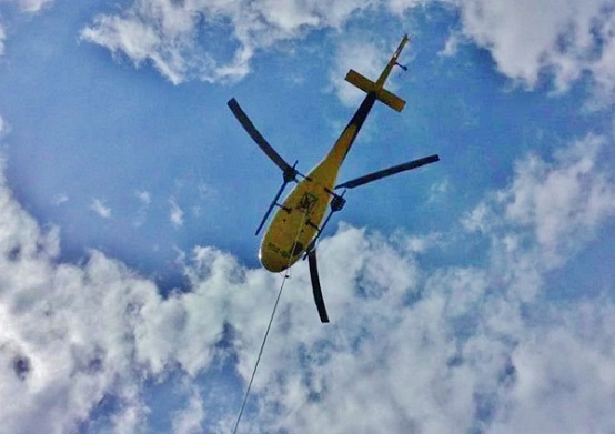 helikopter als Pflanzhilfe olivenbaum