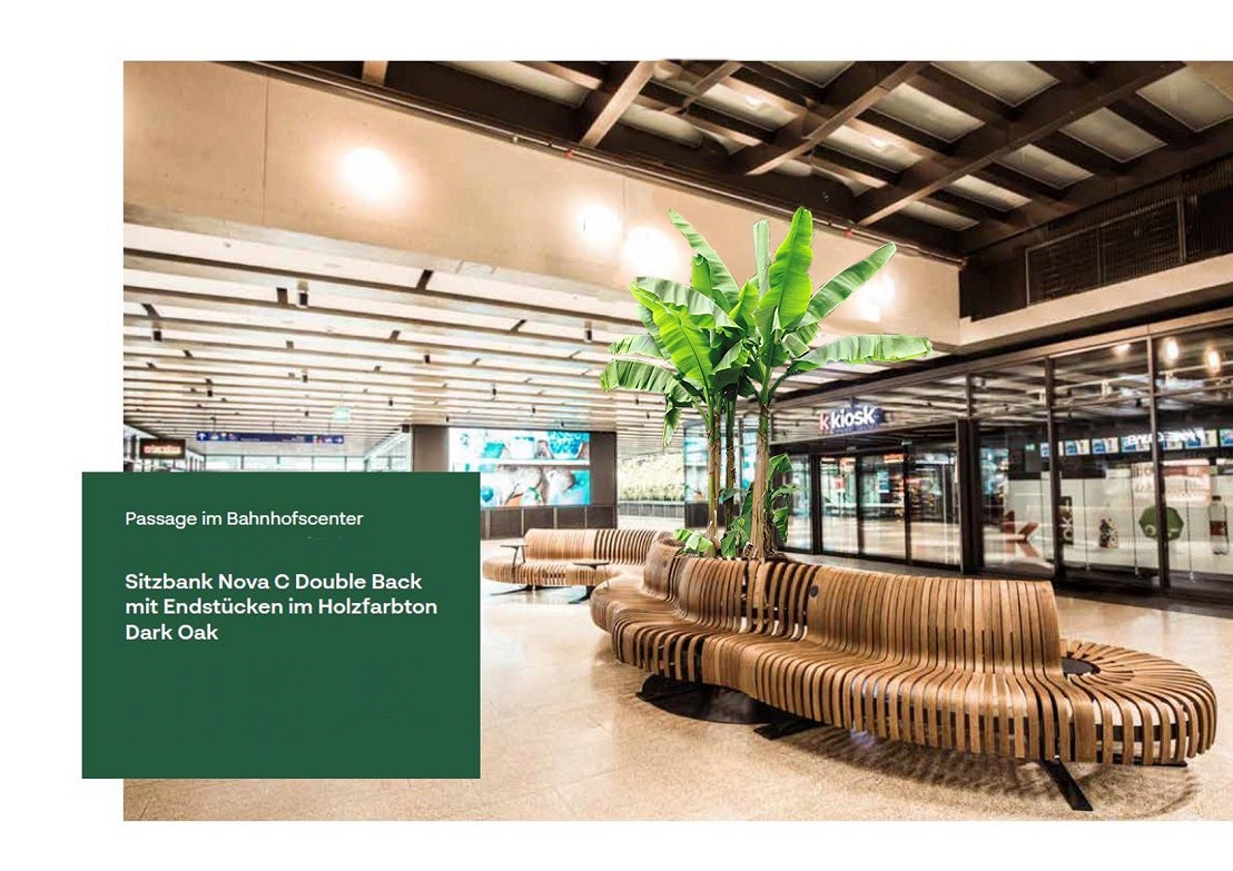 Shopping Center-Mall - Sitzmoebel um Pflanzen und Baum umlaufend - online kaufen Shopping mall Sitzmoebel Pflanzen Baum online kaufen